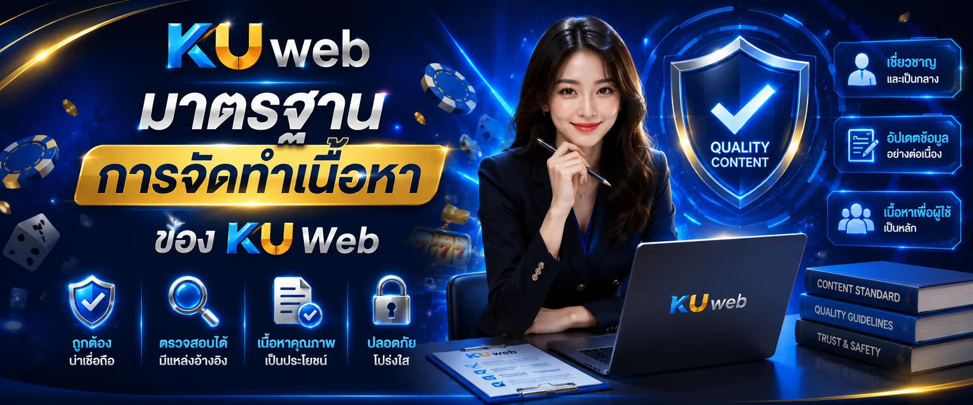 กระบวนการค้นคว้า ตรวจสอบ และปรับปรุงเนื้อหาของ Ku Web
