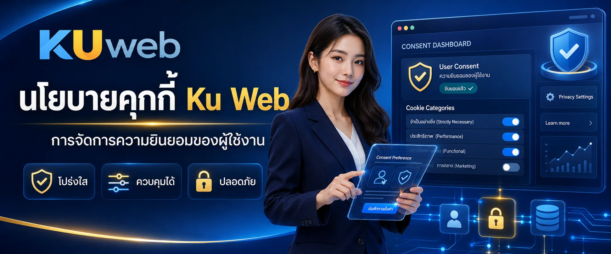 นโยบายคุกกี้ Ku Web และการจัดการความยินยอมของผู้ใช้งาน