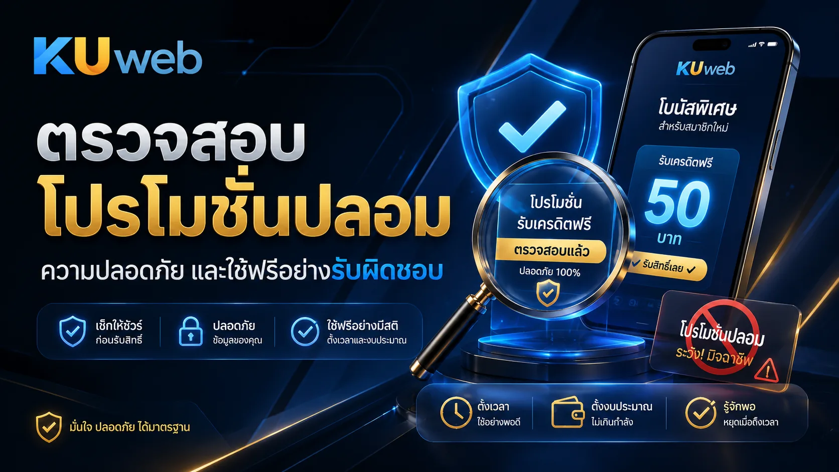 ตรวจสอบโปรโมชันปลอม ความปลอดภัย และการใช้เครดิตฟรีอย่างรับผิดชอบ