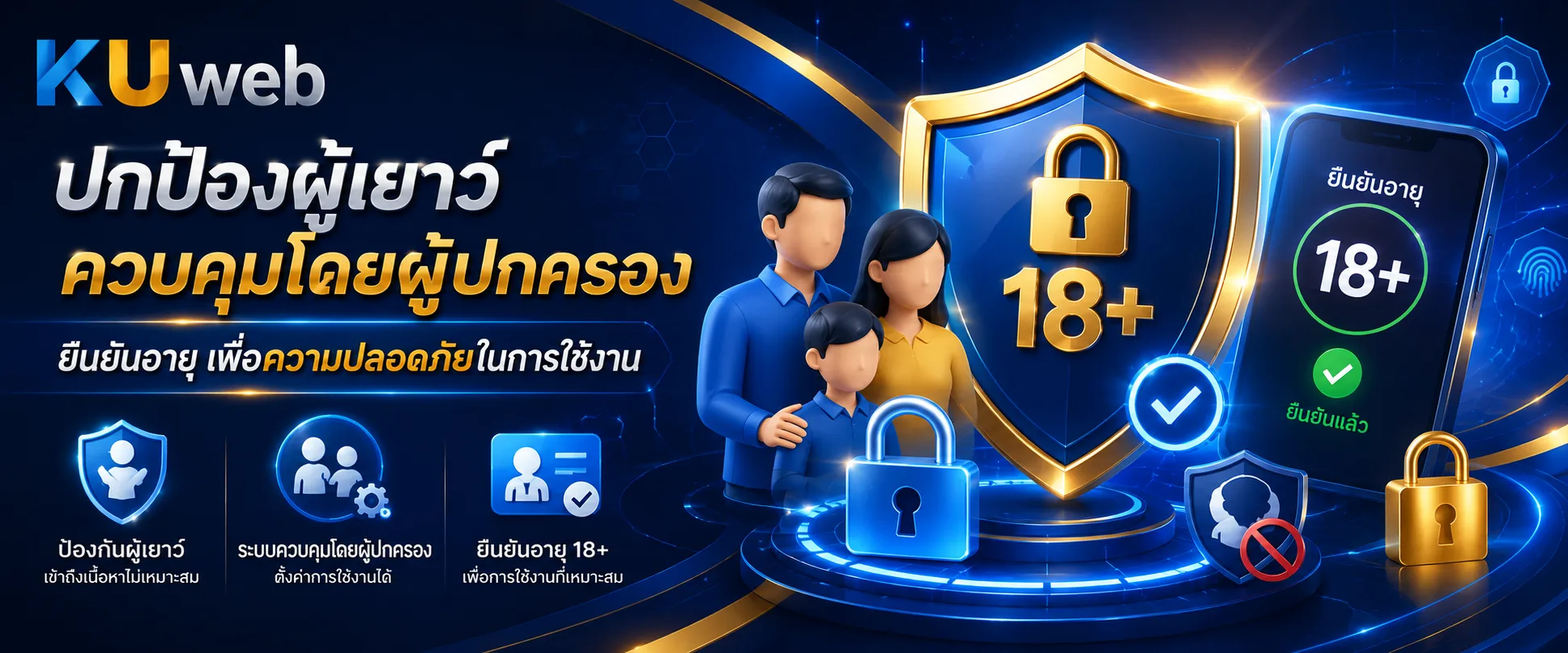 การป้องกันผู้เยาว์ ระบบควบคุมโดยผู้ปกครอง และการยืนยันอายุ