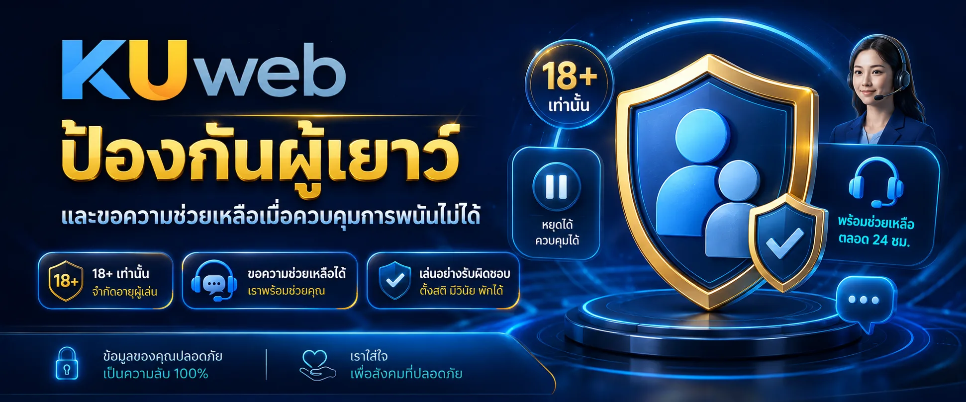 การป้องกันผู้เยาว์และการขอความช่วยเหลือเมื่อควบคุมการพนันไม่ได้