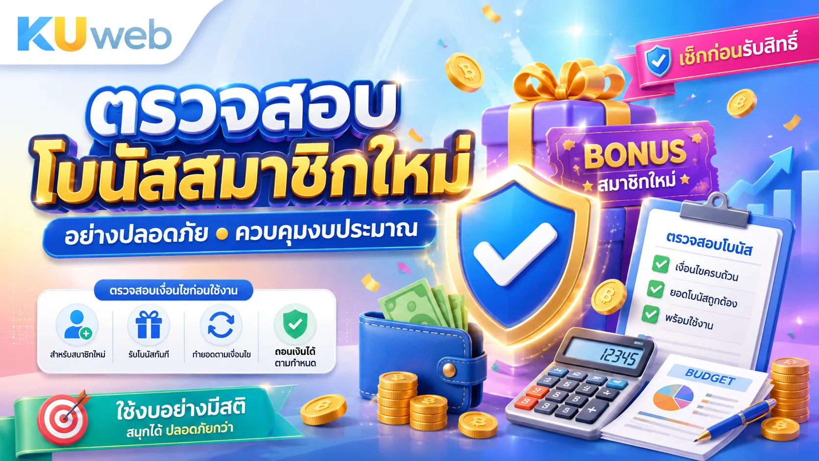 การตรวจสอบโบนัสสมาชิกใหม่อย่างปลอดภัยและการควบคุมงบประมาณ