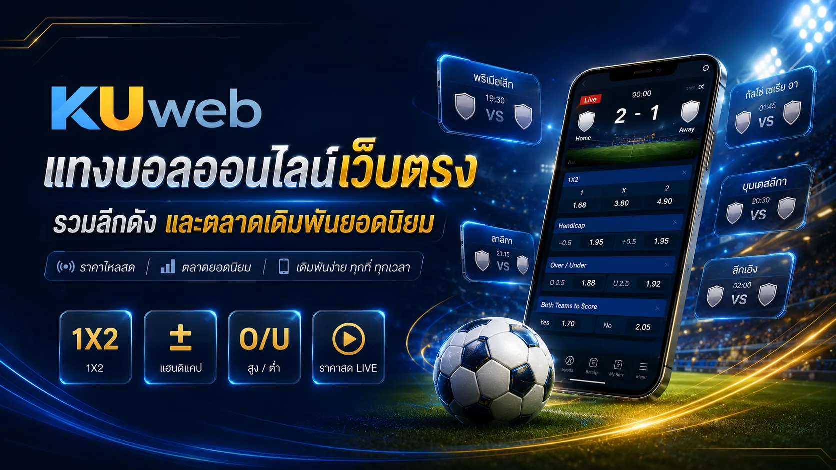 แทงบอลออนไลน์เว็บตรง รวมลีกดังและตลาดเดิมพันฟุตบอล